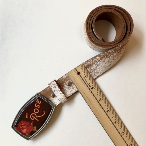 Rose Brand Belt Buckle With Removable Leather Belt - Picture 2 of 10